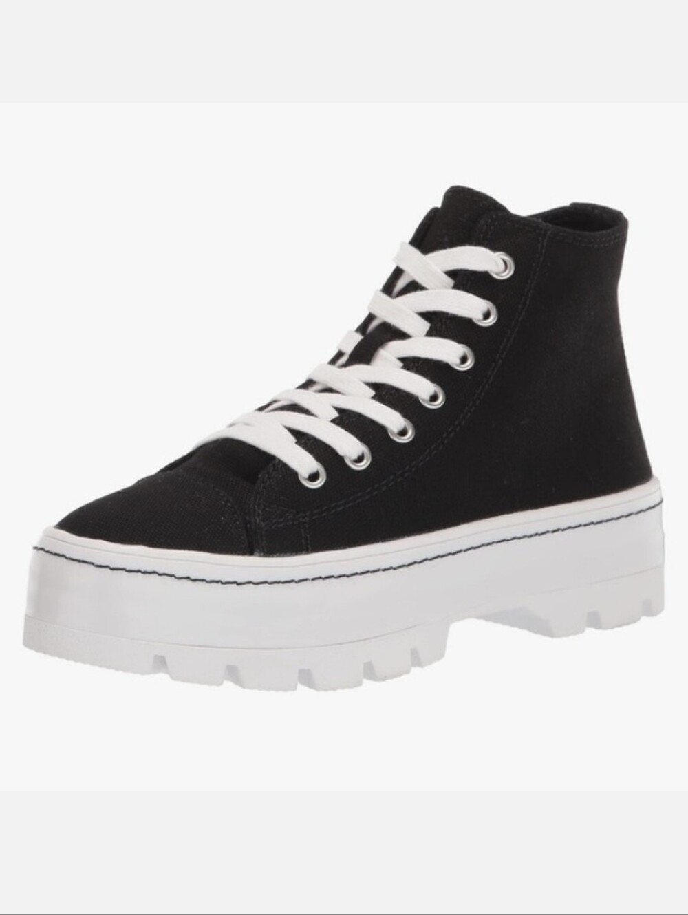 Madden Girl Shaddoww Platform Black Sneaker Women's 10